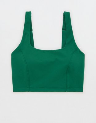 OFFLINE By Aerie The Hugger Bra Deportivo de Línea Larga con Cuello Cuadrado