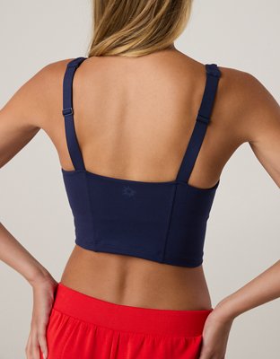 OFFLINE By Aerie The Hugger Square Neck Longline Sports Bra