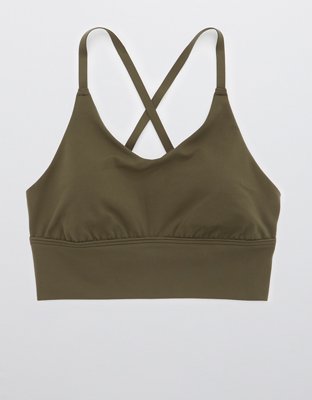 OFFLINE By Aerie Goals Velvet Trim Sports Bra