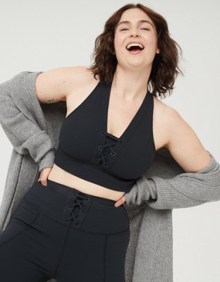 OFFLINE Ribbed Lace Up Sports Bra