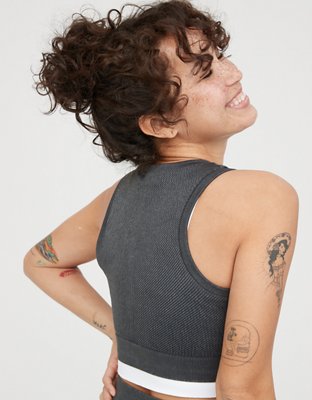 OFFLINE By Aerie Seamless Macrame Longline Sports Bra