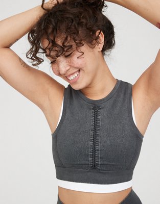 OFFLINE By Aerie Seamless Macrame Longline Sports Bra