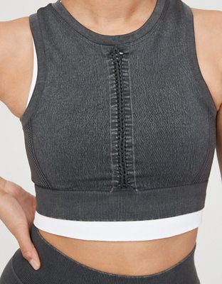 OFFLINE By Aerie Seamless Macrame Longline Sports Bra