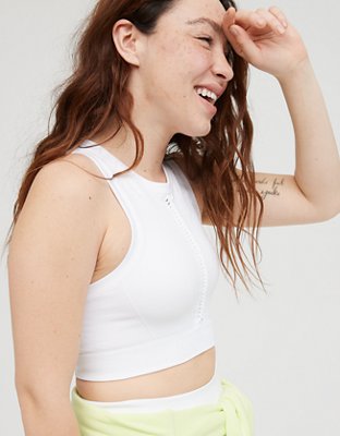 OFFLINE By Aerie Seamless Macrame Longline Sports Bra