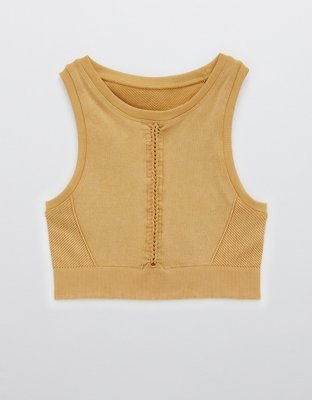 OFFLINE By Aerie Seamless Macrame Longline Sports Bra