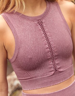 OFFLINE By Aerie Seamless Macrame Longline Sports Bra
