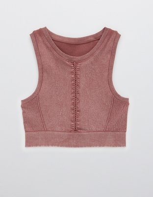 OFFLINE By Aerie Seamless Macrame Longline Sports Bra