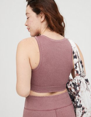OFFLINE By Aerie Seamless Macrame Longline Sports Bra