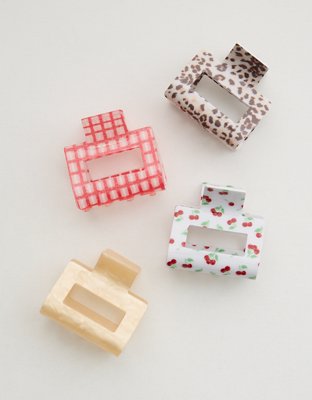 Aerie Square Hair Clip 4-Pack
