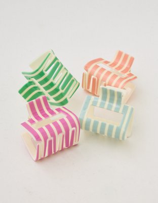 Aerie Square Hair Clip 4-Pack
