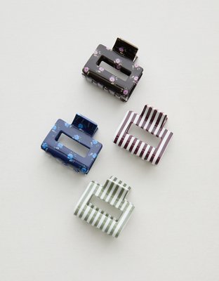 Aerie Square Hair Clip 4-Pack