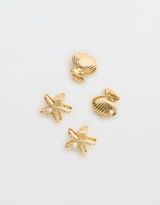 Aerie Mini Shell Hair Clip 4-Pack