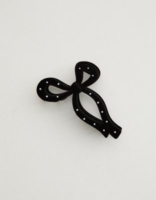 Aerie Velvet Bow Hair Clip | Aerie