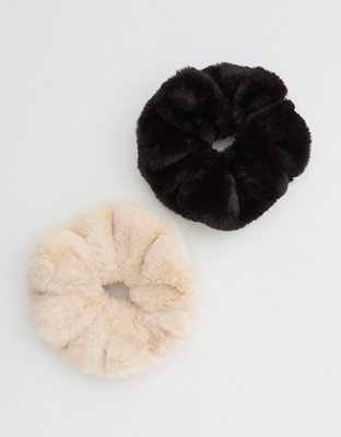 Aerie Fur Scrunchie 2-Pack