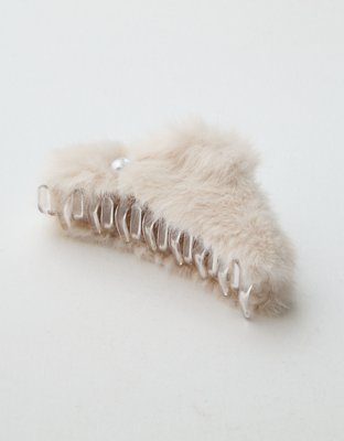 Aerie Furry Claw And Charm Clip