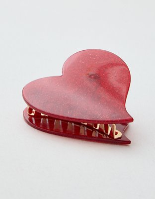 Aerie Heart Resin Claw Clip