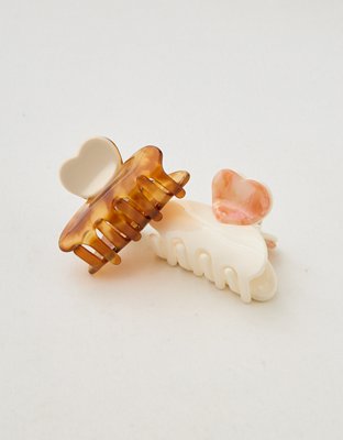 Aerie Small Peaking Heart Clip 2-Pack