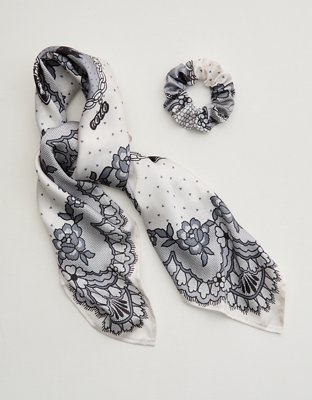 Aerie Satin Headscarf and Scrunchie