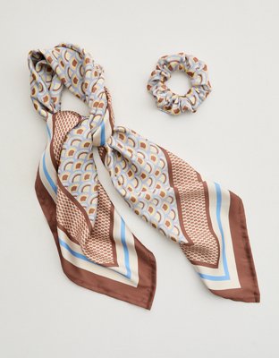 Aerie Satin Headscarf and Scrunchie