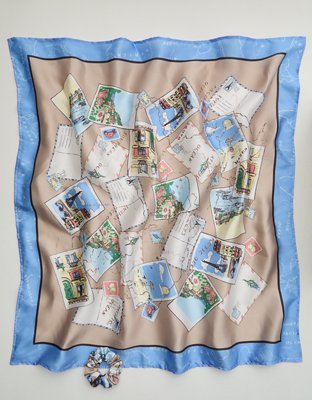 Aerie Satin Headscarf and Scrunchie