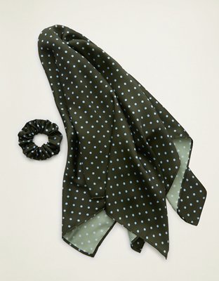 Aerie Satin Headscarf and Scrunchie