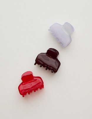 アクセサリー ariyee Aerie Jelly Medium Hair Clip 3-Pack | Aerie