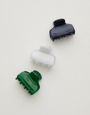 Aerie Jelly Medium Hair Clip 3-Pack
