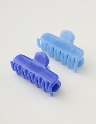Женские аксессуары для волос Aerie Jelly Hair Clip 2-Pack, цвет: Небесно-голубой — фото 1