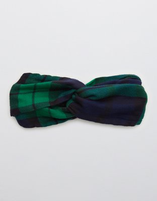 Aerie Flannel Twist Headband