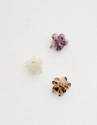 Speckled Mini Hair Clip Set by Anthropologie in Beige, Women's