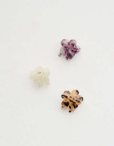 Aerie Mini Flower Hair Clip 3-Pack