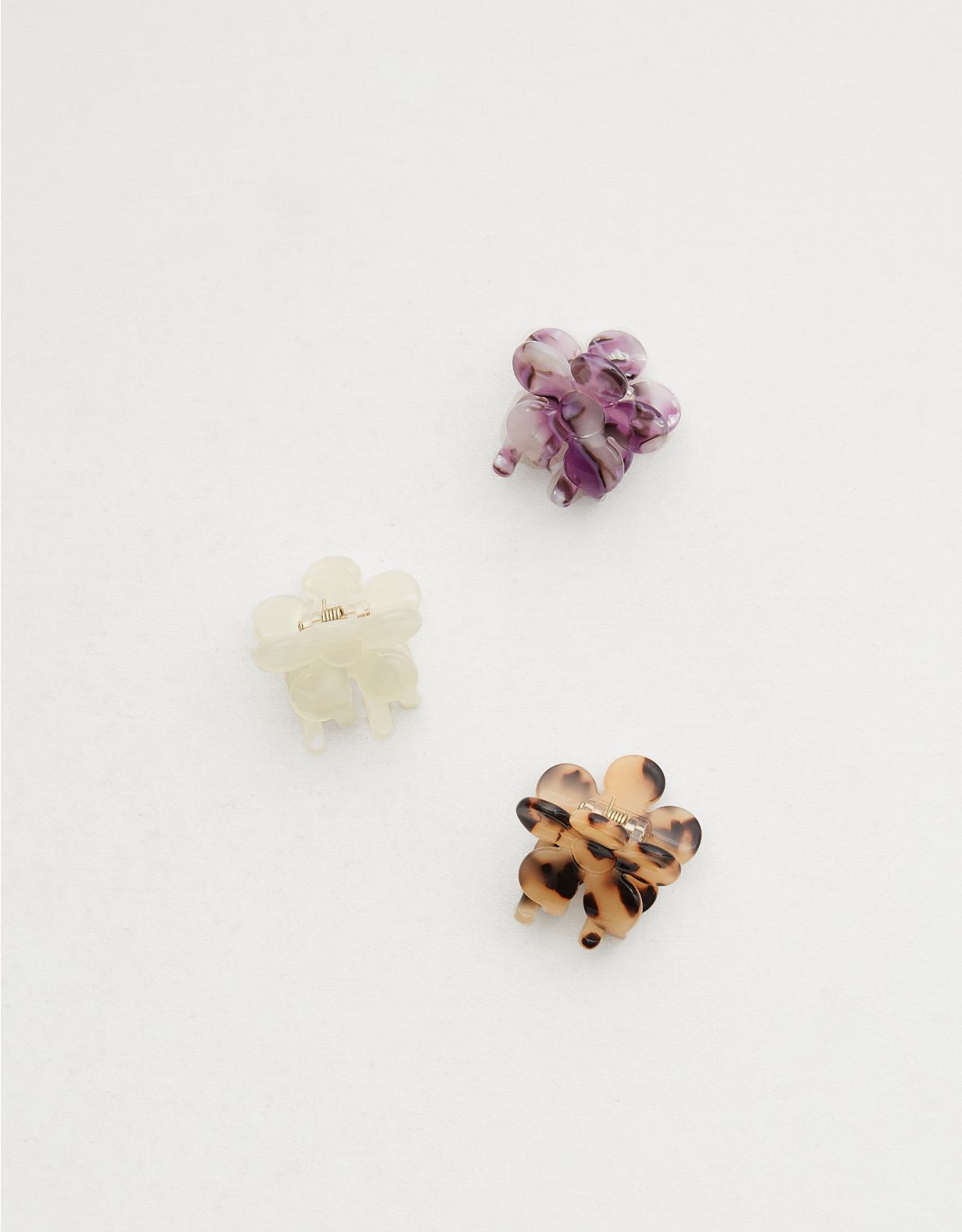 Aerie Paquete de 3 horquillas con flores pequeñas