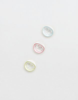 Aerie Smiley Hair Clip Pack