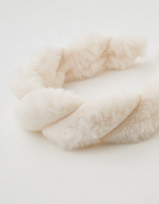 Aerie Twist Faux Fur Headband