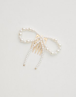 Aerie Pearl Bow Pin