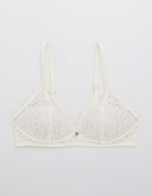 Aerie Real Power Wireless Push Up Eyelash Lace Bra
