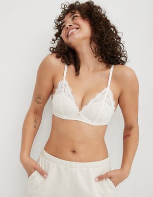 Aerie Real Power Wireless Push Up Eyelash Lace Bra