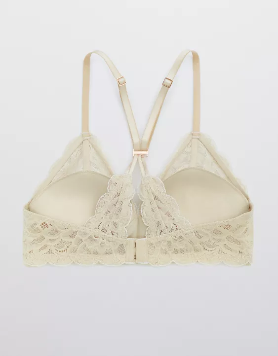 Aerie Real Power Wireless Push Up New Blooms Lace Bra