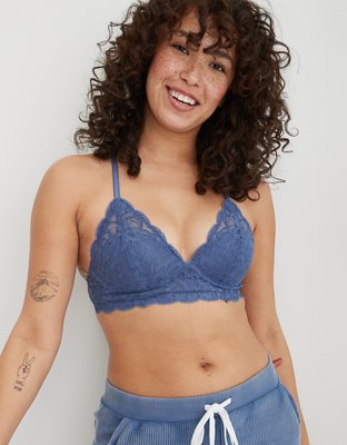 Aerie Real Power Wireless Push Up New Blooms Lace Bra