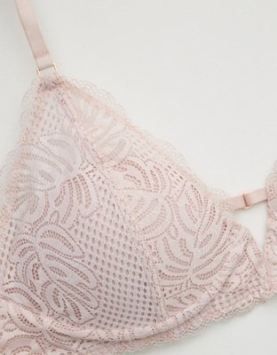 Aerie Real Power Wireless Push Up Be Free Lace Bra