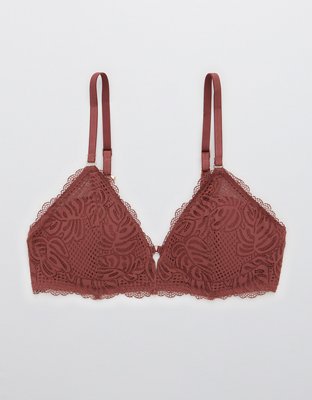 Aerie Real Power Wireless Push Up Be Free Lace Bra