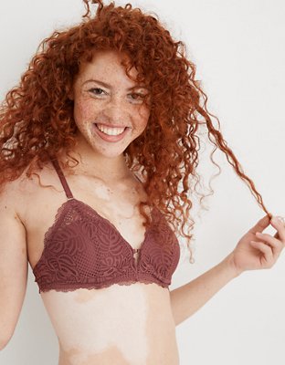 Shop Aerie Eyelash Lace Push Up Bralette online