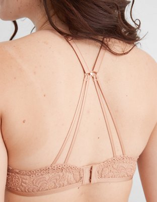 Aerie Real Power Wireless Push Up Far Out Lace Bra