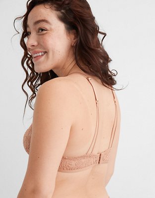 Aerie Real Power Wireless Push Up Far Out Lace Bra