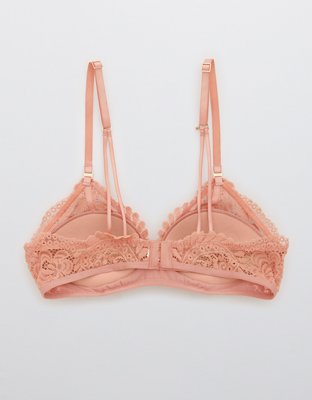 Aerie Real Power Wireless Push Up Far Out Lace Bra