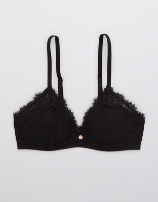 Aerie Real Power Wireless Push Up Eyelash Lace Bra