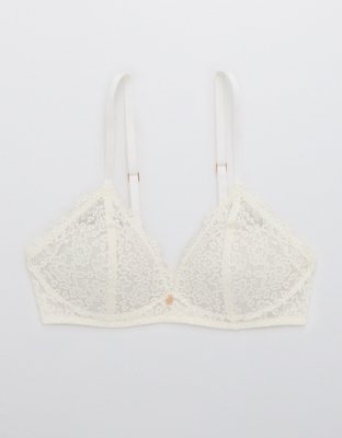 Aerie Real Power Wireless Push Up Eyelash Lace Bra