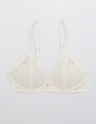 Aerie Real Power Wireless Push Up New Blooms Lace Bra