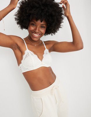 Aerie Real Power Wireless Push Up Eyelash Lace Bra