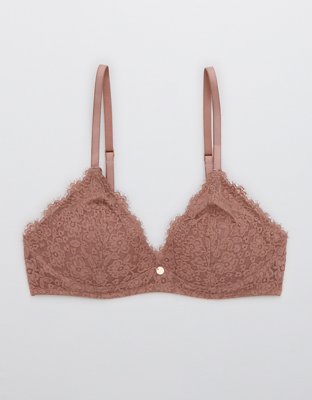 Aerie Real Power Wireless Push Up Eyelash Lace Bra
